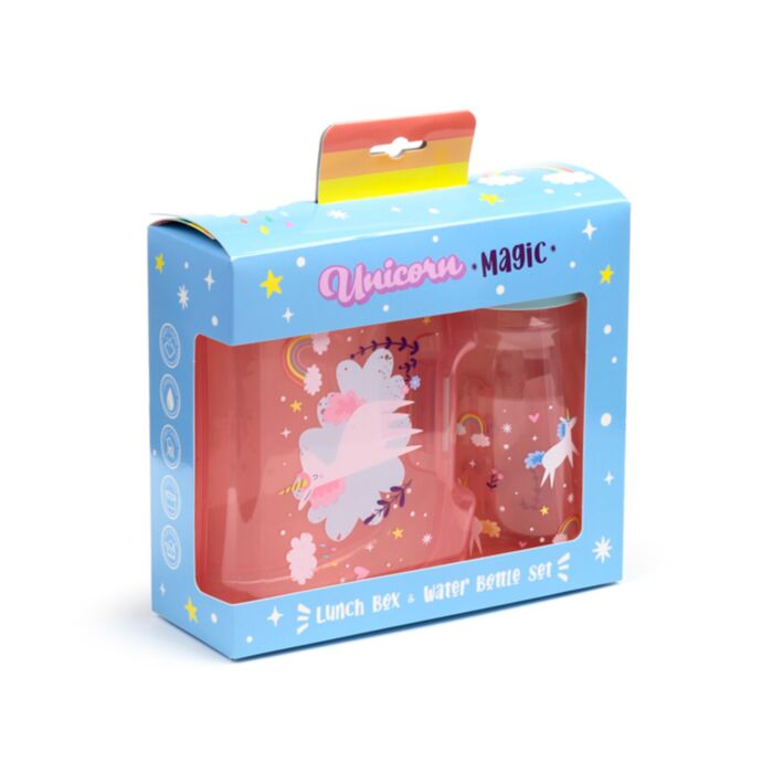 Sada - Svačinový box a láhev na vodu - Unicorn Magic - Jednorožec