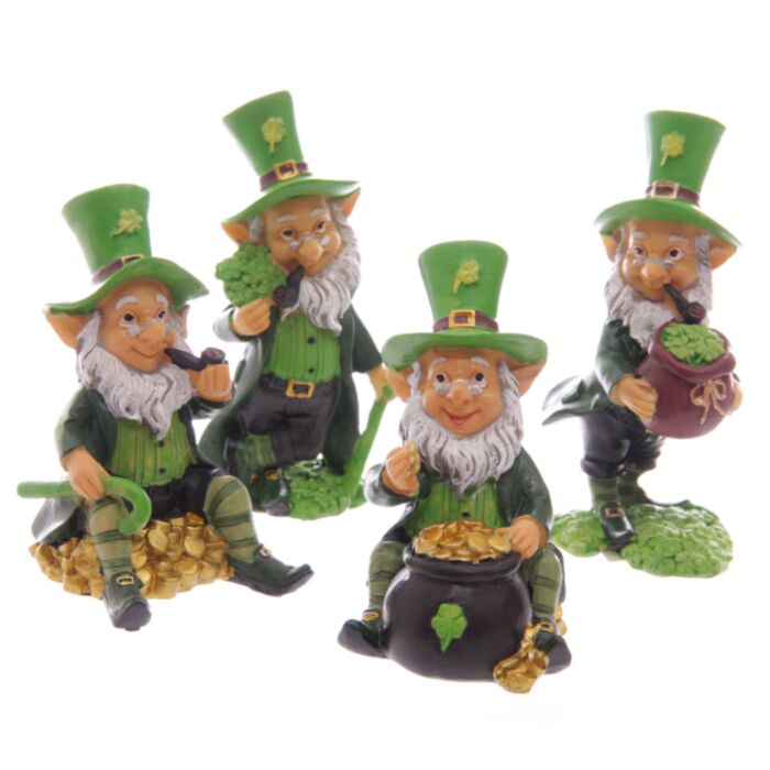 Dekorativní soška - Luck of the Irish - Skřítek Leprechaun - figurky 9 - 11cm