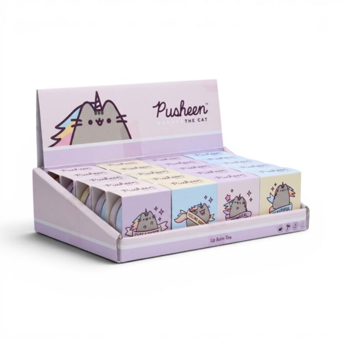 Balzám na rty - plechová krabička - Kočka Pusheen - Pusheenicorn
