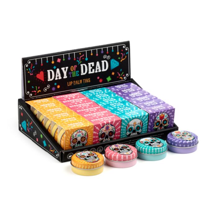 Balzám na rty - plechová krabička - Day of the Dead - Lebka Mexiko