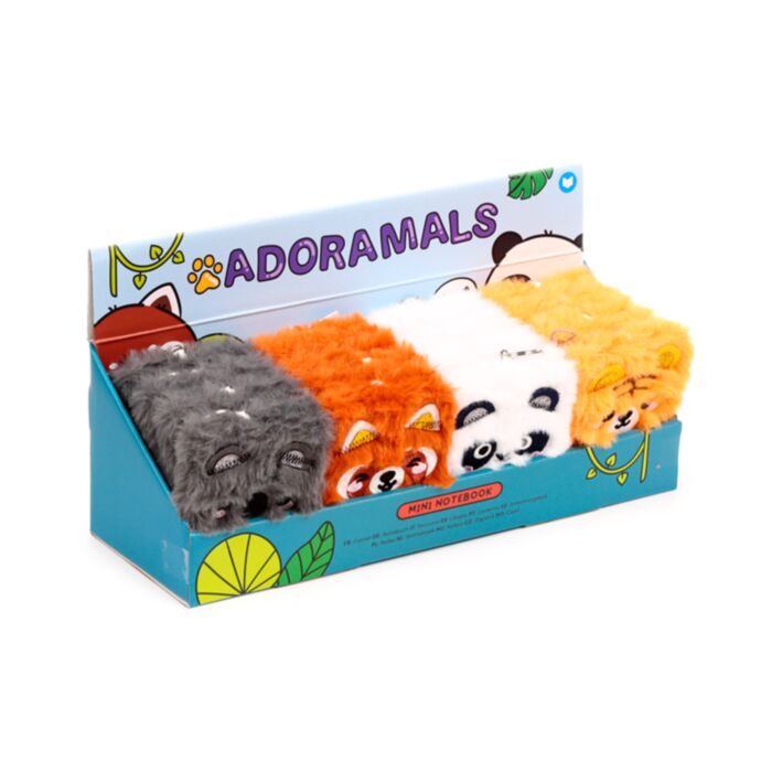 Plyšový zápisník mini A7 - Adoramals Zvířátka