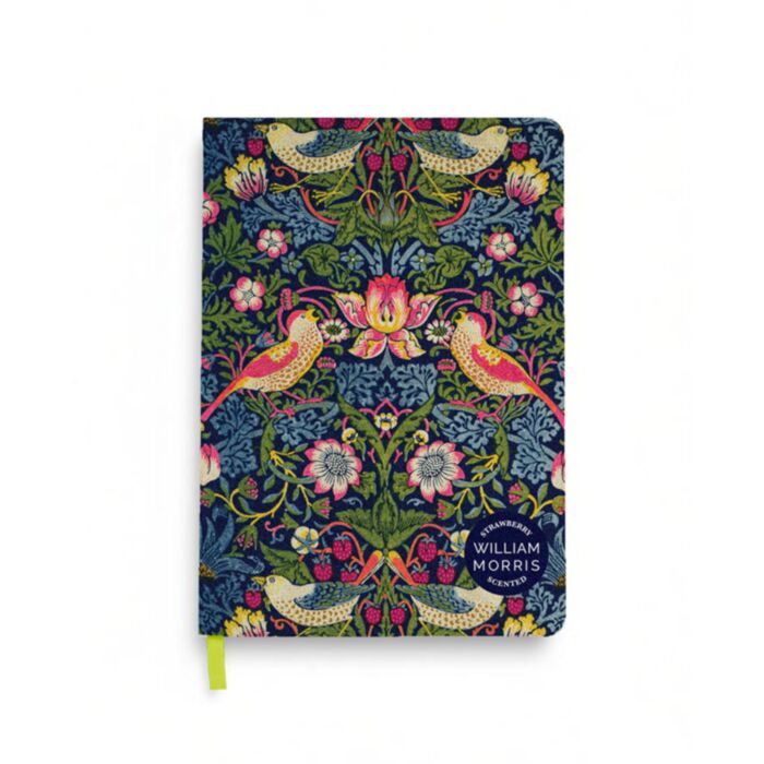 A5 zápisník z recyklovaného papíru - s vůní - William Morris - Ptáček
