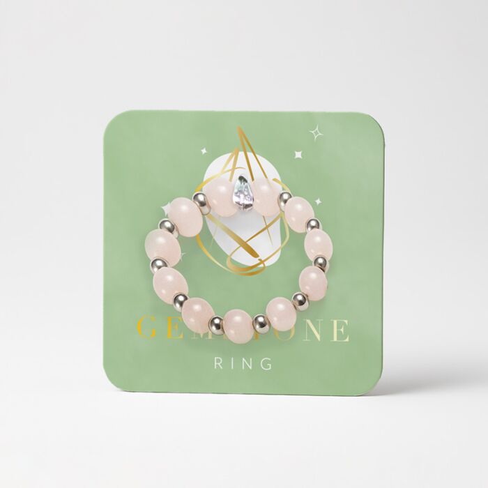 Prstýnek z korálků a drahého kamene