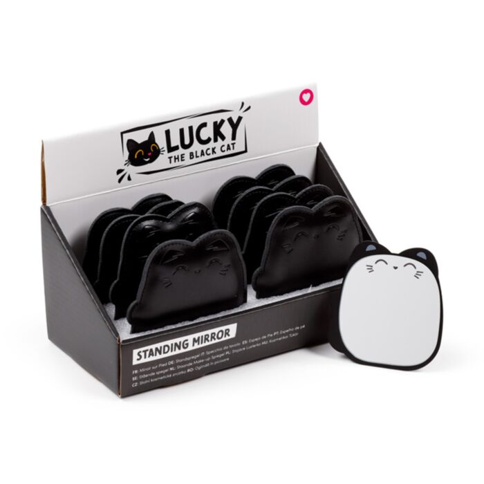 Zrcátko - stolní - mini - Lucky the Black Cat - Kočka