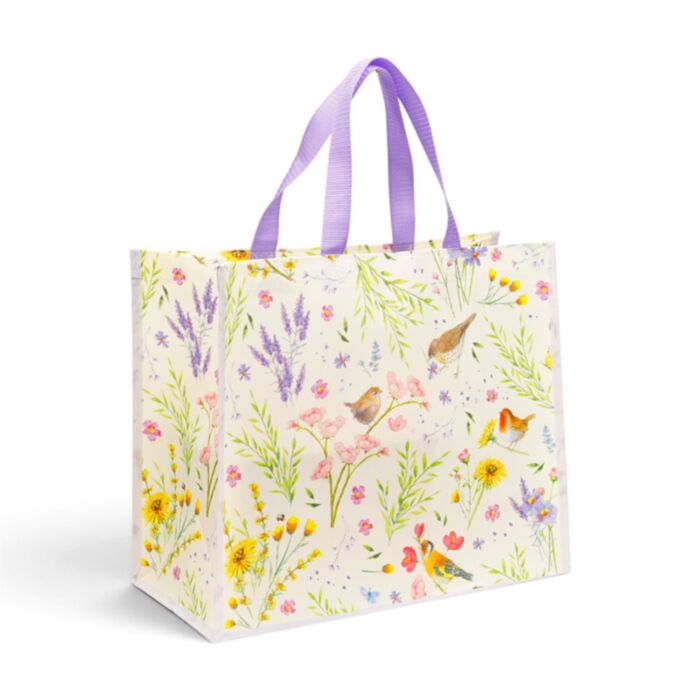 Nákupní taška Jan Pashley Wings & Wildflowers - Ptáček a květina