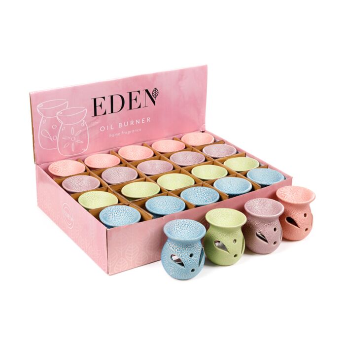 Aromalampa keramická malá s texturou a s výřezy