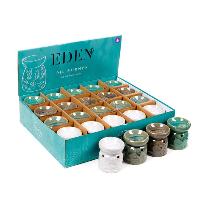 Aromalampa s reliéfem lístků, keramická malá