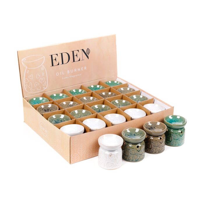 Aromalampa s reliéfem srdíček, keramická malá