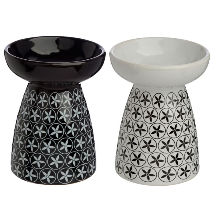 Keramická aromalampa Květinový vzor