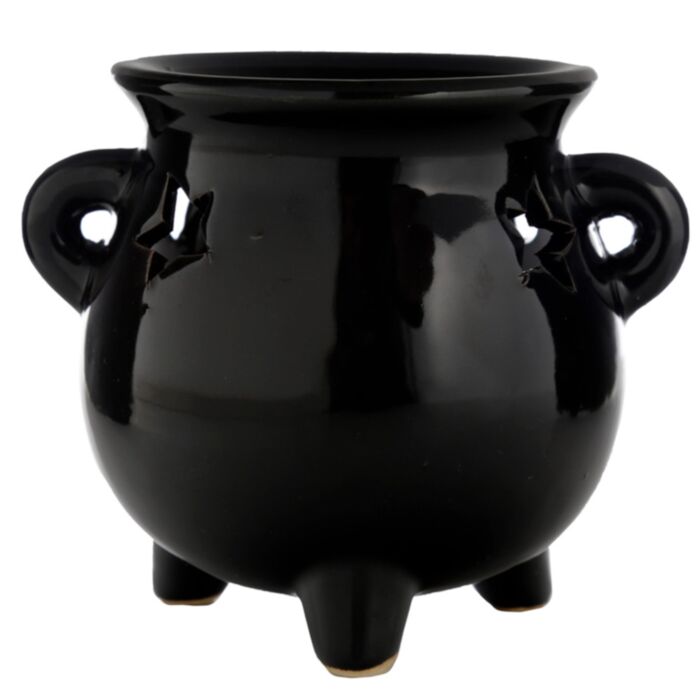 Keramická aromalampa Černý kotlík - velký