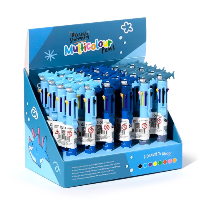 Vícebarevná propiska (8 barev) - ozdoba - Žralok