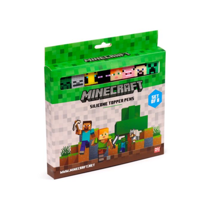Propiska s tenkým hrotem - silikonový topper - Minecraft - sada 8 ks