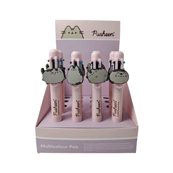 Vícebarevná propiska (6 barev) -  ozdoba - Kočka Pusheen