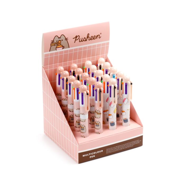 Vícebarevná propiska (6 barev) - Kočka Pusheen - Bento Club