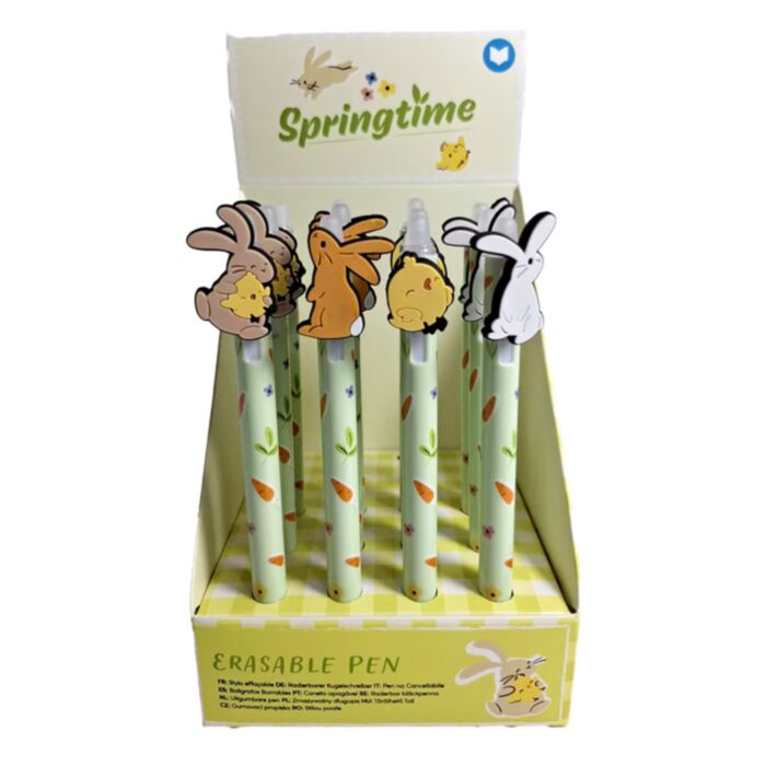 Propiska gumovací s ozdobou - Springtime - Jaro - Králík Rabbit a kuřátko