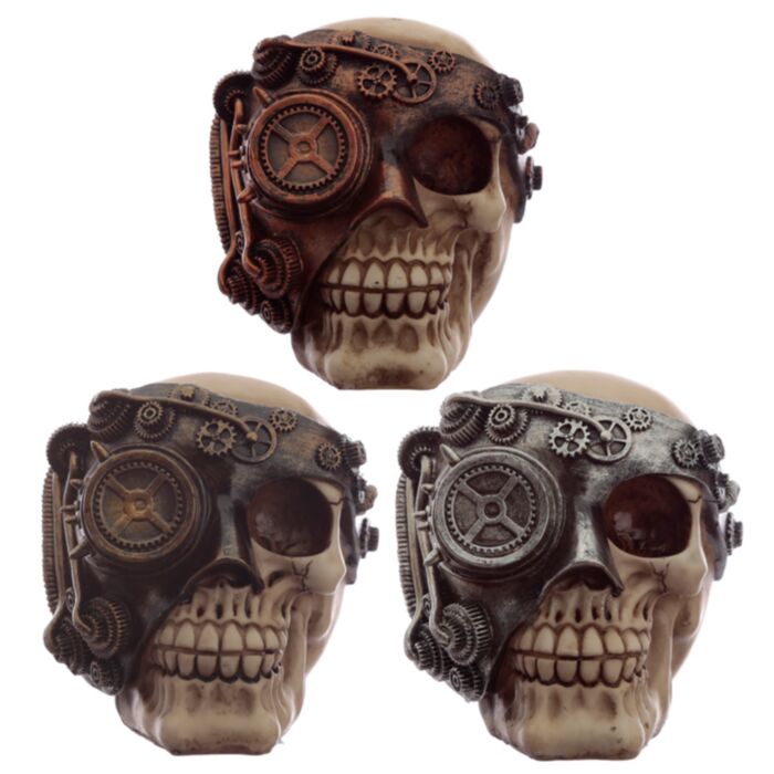 Dekorativní soška - Lebka - Steampunk