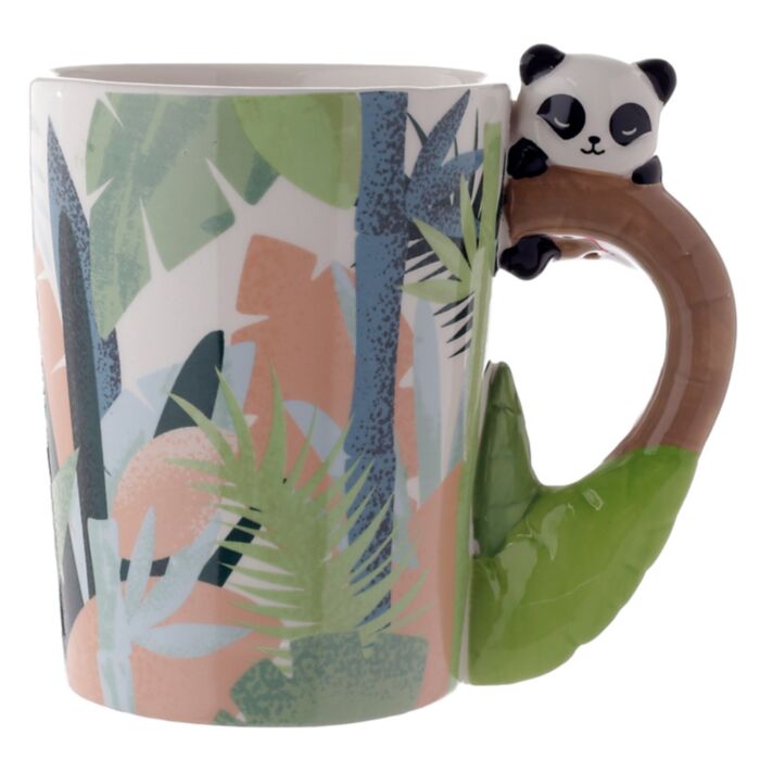 Keramický hrnek s tvarovaným uchem-Panda