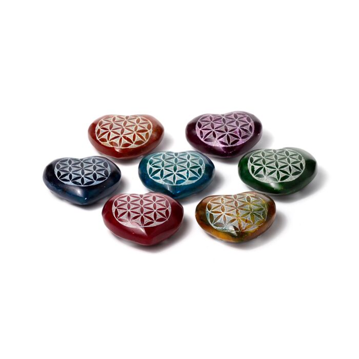 Stojánek - vonné tyčinky - Čakra - Srdce - Květ života