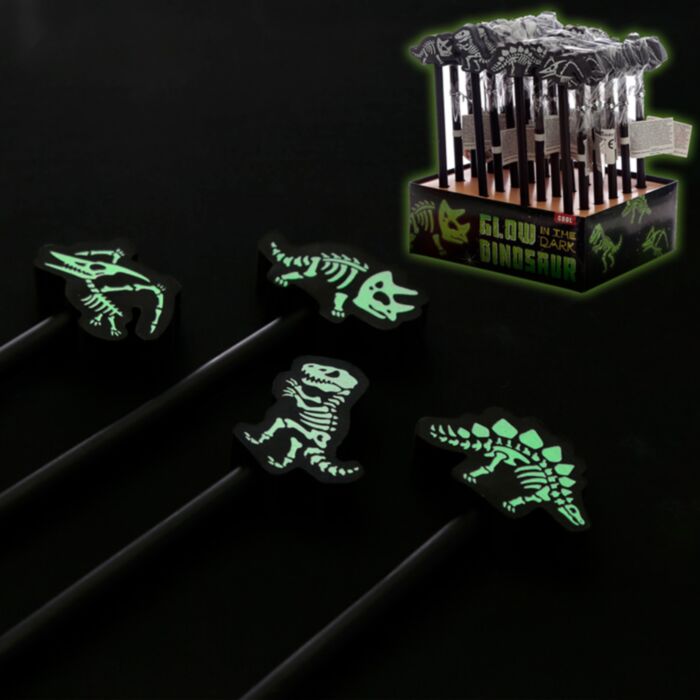 Tužka - guma - Dinosaurus- kostra- neon