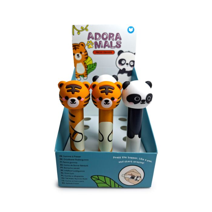 Guma ve tvaru pera - Adoramals Wild - s ozdobou Zvířátka