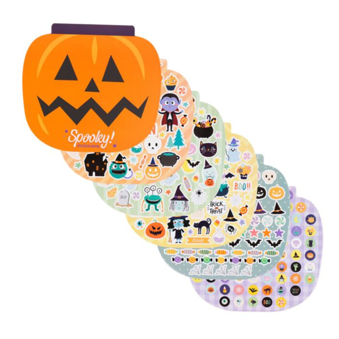 Samolepky v albu ve tvaru dýně - Spooky