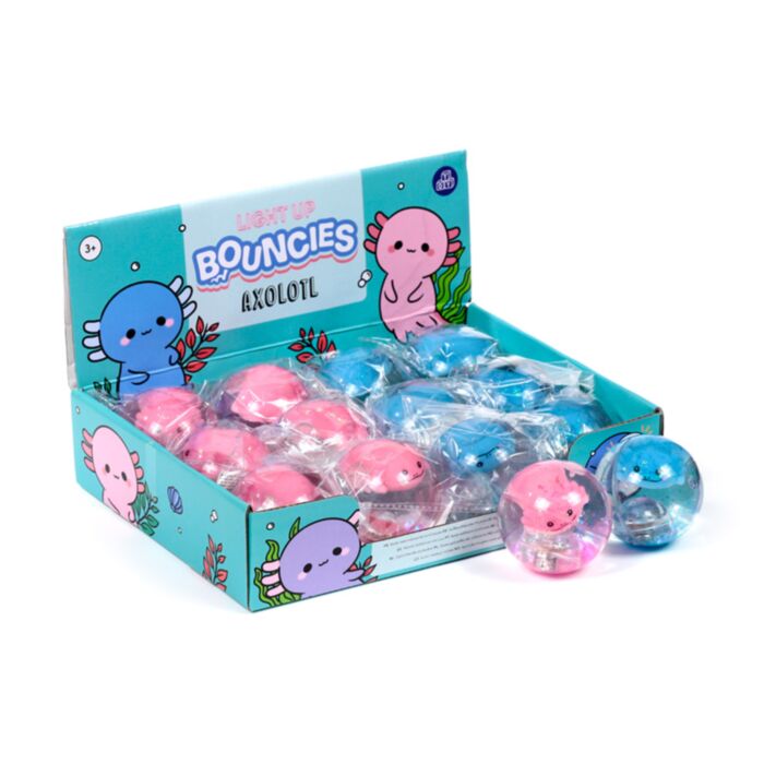 Skákací míček - špičatý - LED - Axolotl 