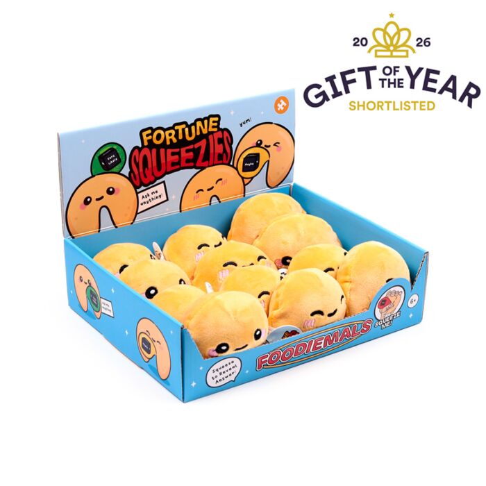 Plyšová mačkací hračka antistres - Queasy Squeezies - Foodiemals - Koláček štěstí