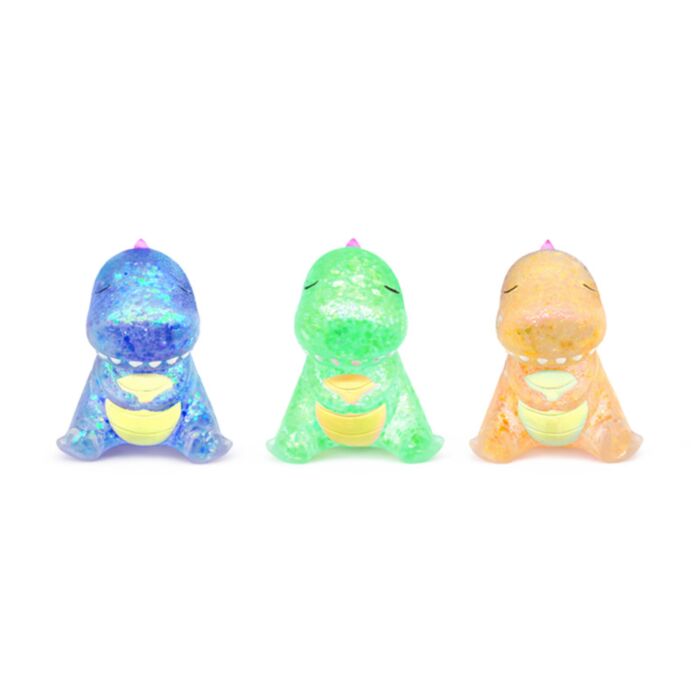 Antistresová hračka Squezzy - sladový cukr - glitter - Dinosaurus