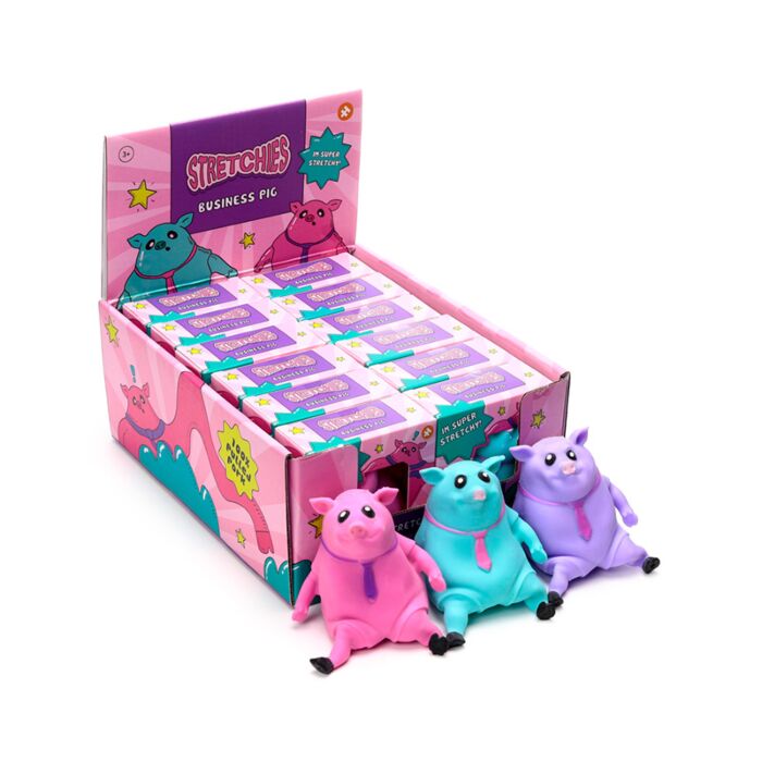 Natahovací hračka - antistres - Prasátko s kravatou