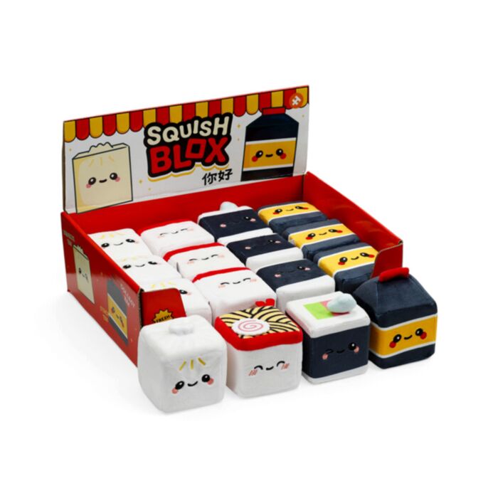 Plyšová mačkací hračka - paměťová pěna - Squish Blox - Foodiemals - Bao House Bao Bun