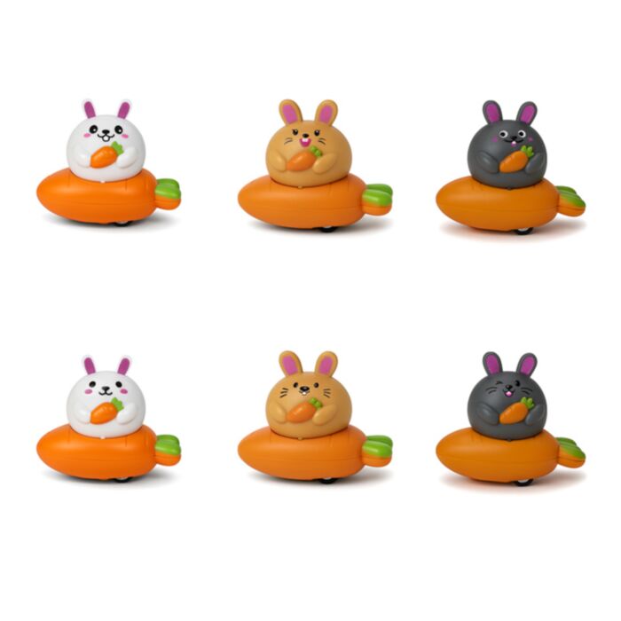 Autíčko - zpětný pohon - Springtime - Jaro - Králík  Bunny - mrkev