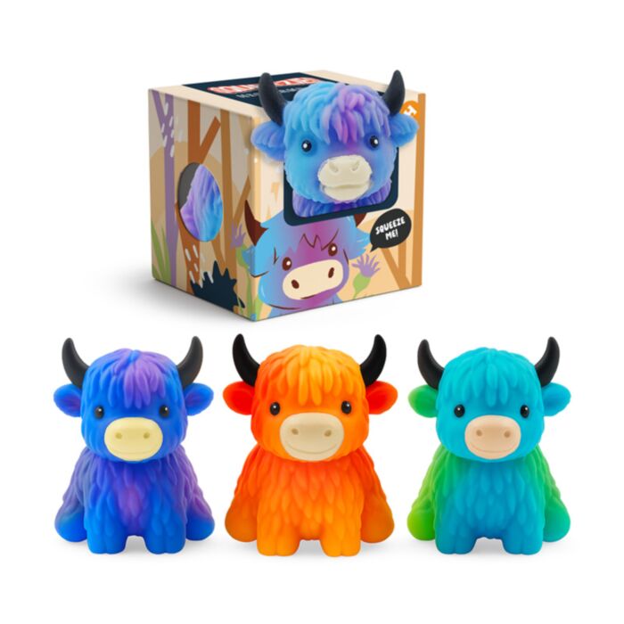 Mačkací hračka Squeezy - Highland Coo Cow - Kráva