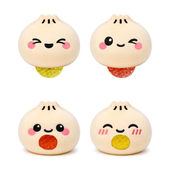 Plyšová mačkací hračka antistres - Queasy Squeezies -Foodiemals - Bao House Bao Bun