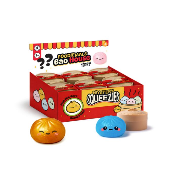 Antistresová hračka Squezzy - Foodiemals Bao House Bao Bun - houska - Blind Box - mini