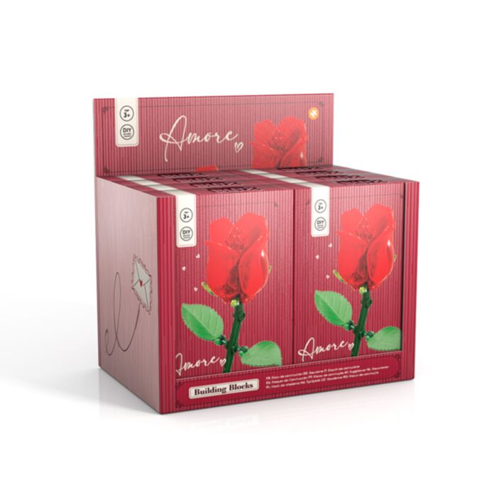 Stavebnice Mikro - Růže - Amore - Láska - Srdce