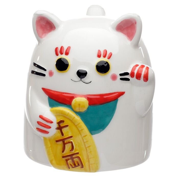 Hrnek vzhůru nohama - Maneki Neko kočka pro štěstí