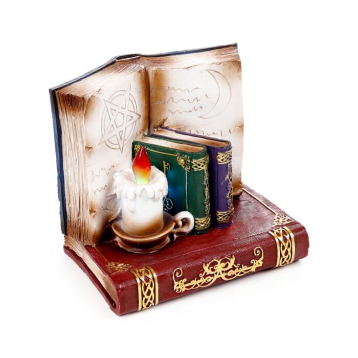 Stojan na figurky  - Černá kočka a moudrá sova - LED