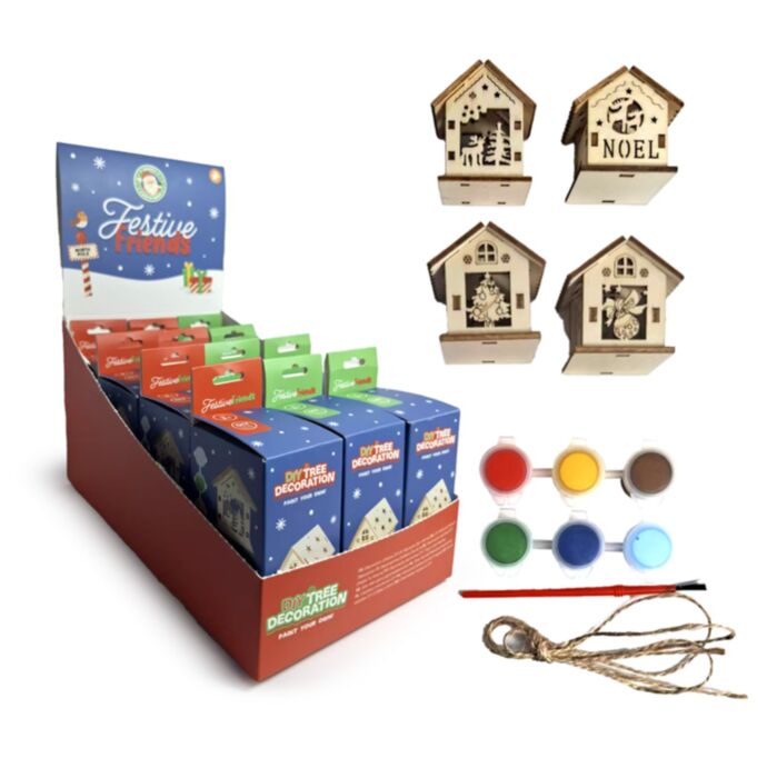 Dekorace - DIY - vánoční - ozdoba - Festive Friends - Domeček