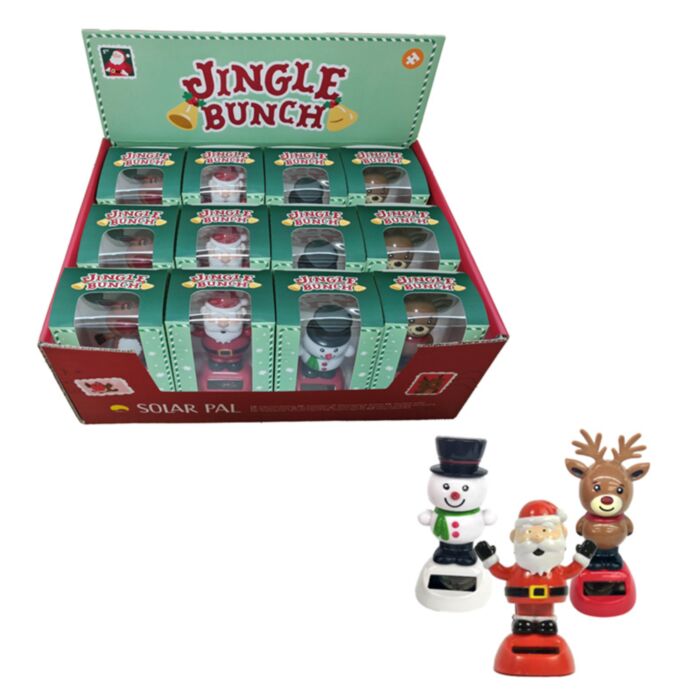 Figurka - solární - vánoční - Jingle Bunch - Sněhulák, santa, sob