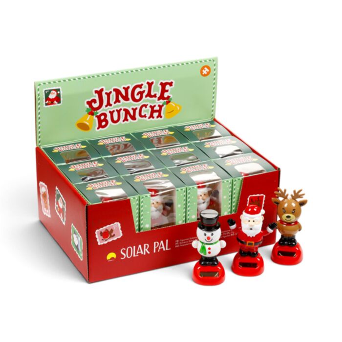 Figurka - solární -  vánoční - Jingle Bunch - Sněhulák, santa, sob