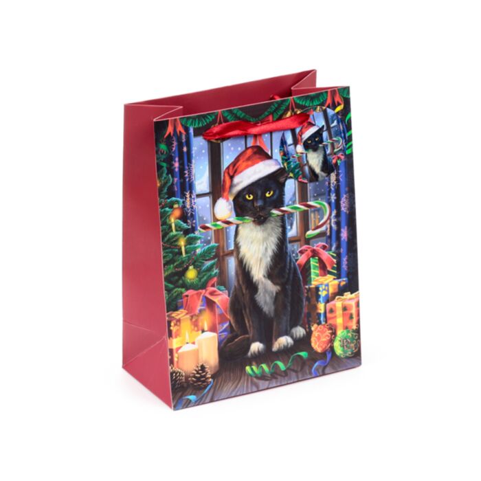 Dárková taška- vánoční - Střední - Lisa Parker Kočka Krampus