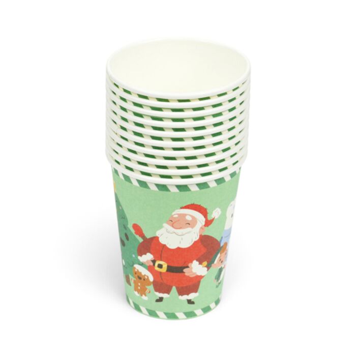 Kelímek - papírový - vánoční - 10 ks - 250 ml - Jingle Bunch 