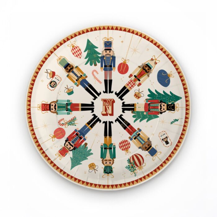 Talíř - papírový - vánoční - 10 ks - 23 cm - Louskáček