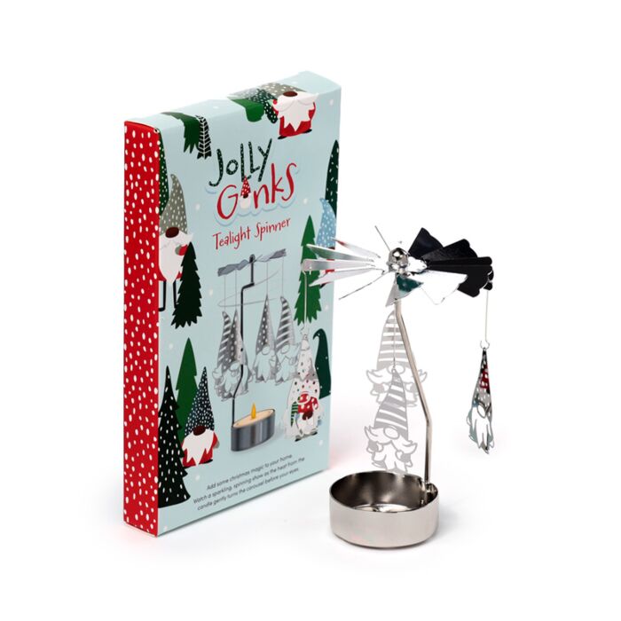 Otočný svícen -kovový - Vánoční skřítek