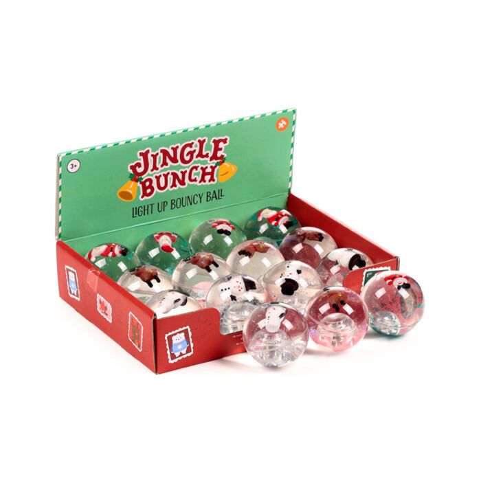Skákací míček - blikající - LED - Vánoční - Jingle Bunch