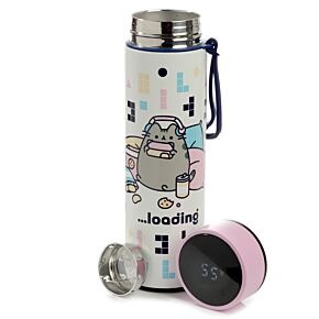 Nerezová termoláhev s digitálním teploměrem 450ml - Pusheen-kočka Nerezová termoláhev s digitálním teploměrem 450ml - Pusheen-kočka