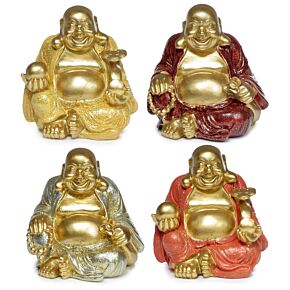 Dekorace - soška - Šťastný čínský Buddha 8cm třpytivý - malý Dekorace - soška - Šťastný čínský Buddha 8cm třpytivý - malý