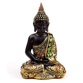 Dekorace - soška - Thai Buddha- černo oranžový - Rozjímání Dekorace - soška - Thai Buddha- černo oranžový - Rozjímání