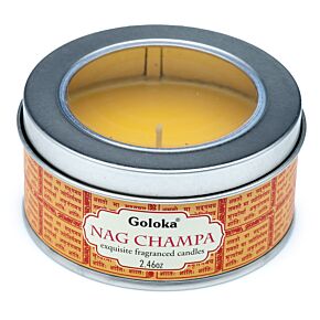 Svíčka v plechové krabičce Goloka Nag Champa Svíčka v plechové krabičce Goloka Nag Champa