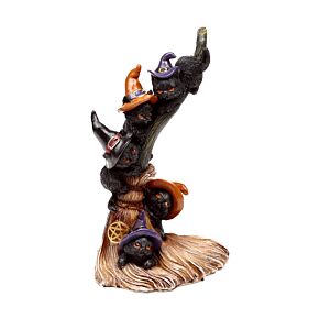 Dekorace - soška - Kočka - Čarodějnice - Koště Dekorace - soška - Kočka - Čarodějnice - Koště